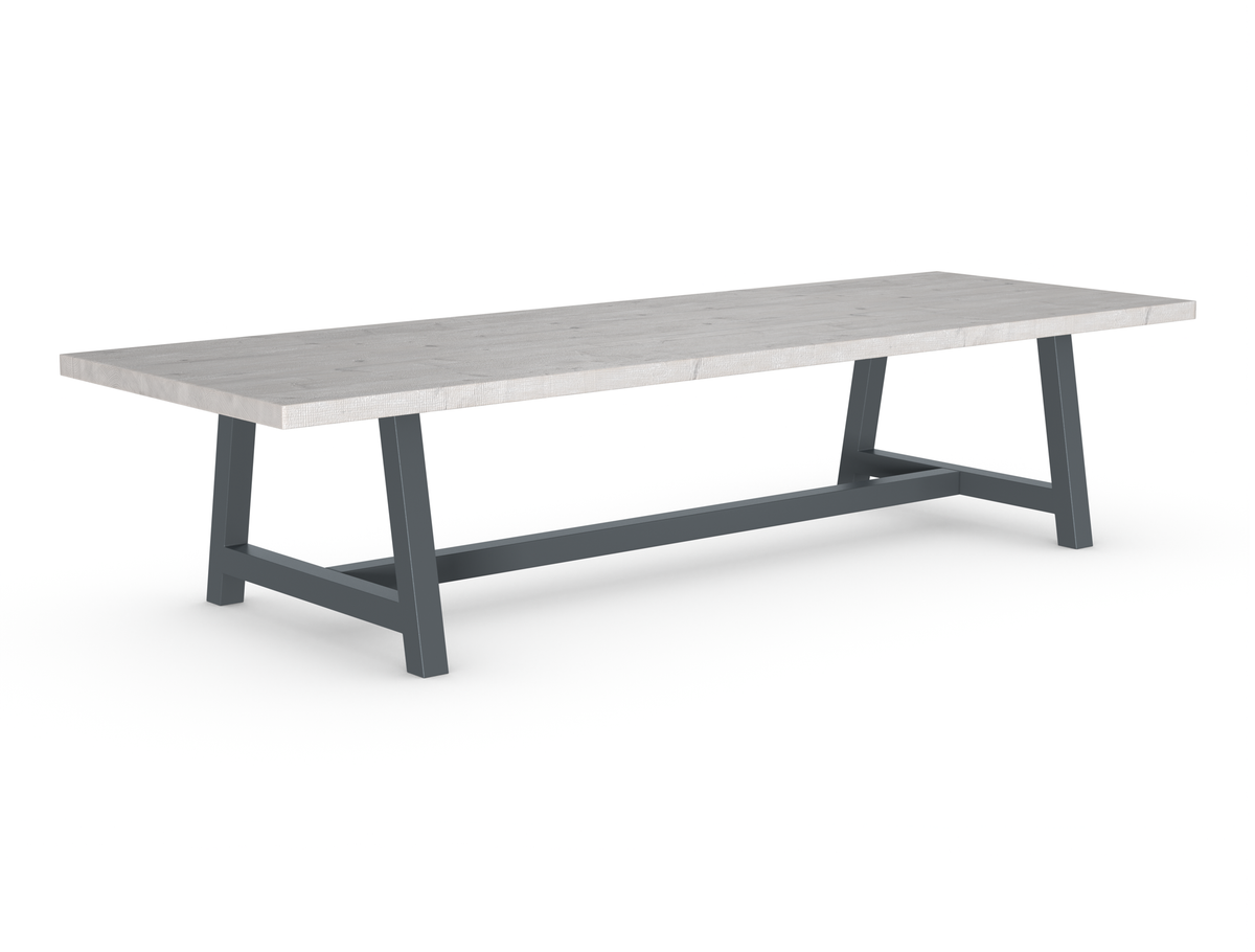 Rochester Dining Table - Long Overhang Custom Frame