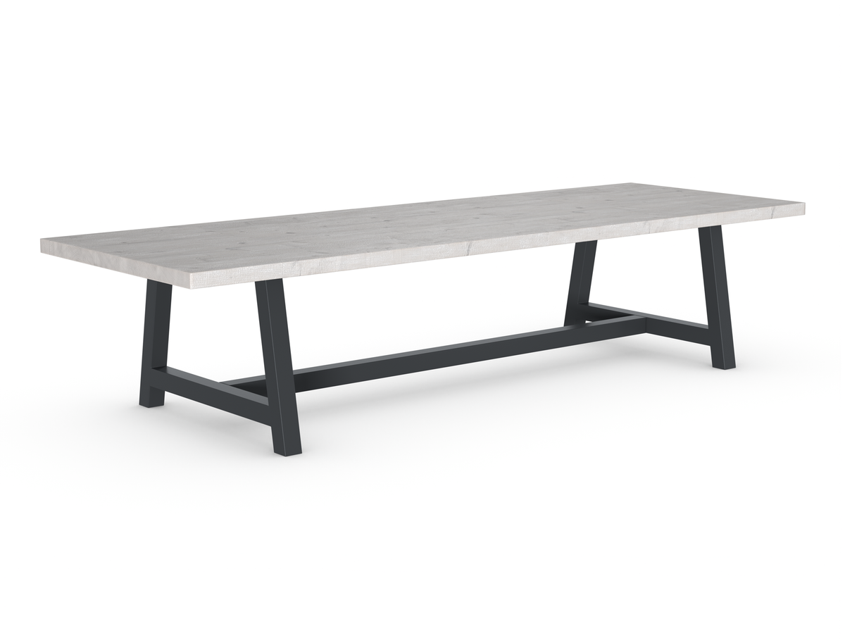 Rochester Dining Table - Long Overhang Custom Frame