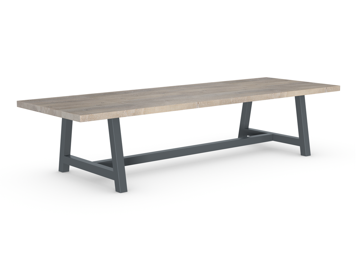Rochester Dining Table - Long Overhang Custom Frame