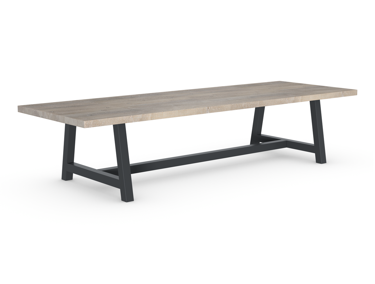 Rochester Dining Table - Long Overhang Custom Frame