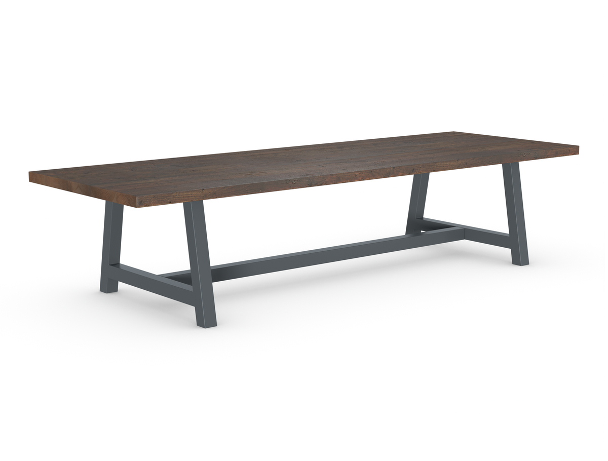 Rochester Dining Table - Long Overhang Custom Frame