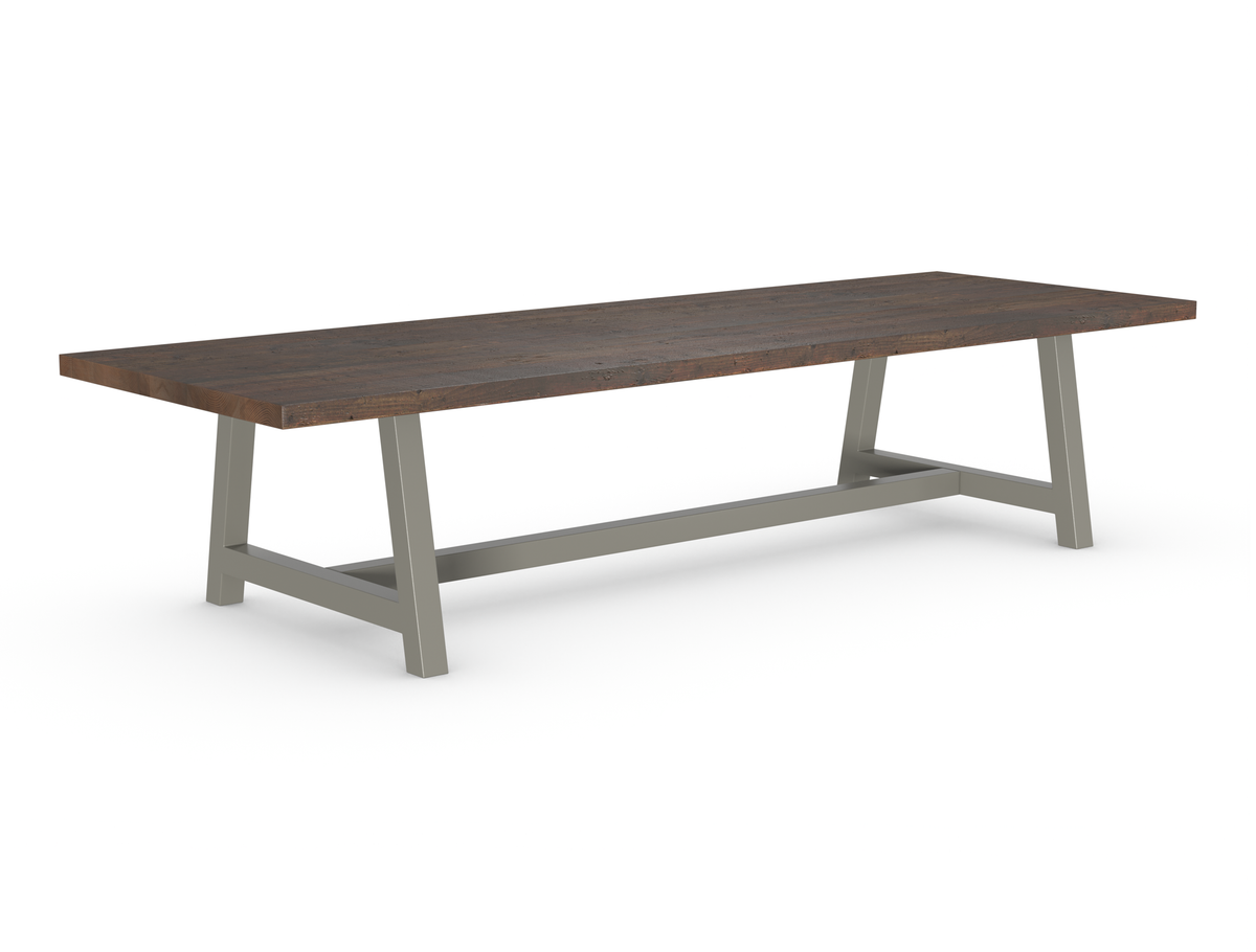 Rochester Dining Table - Long Overhang Custom Frame
