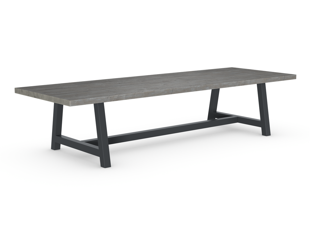 Rochester Dining Table - Long Overhang Custom Frame