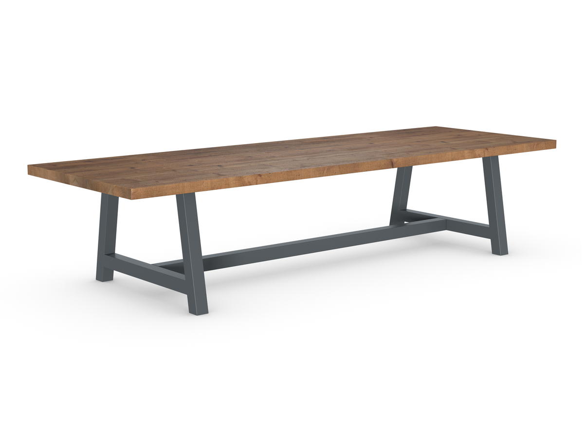 Rochester Dining Table - Long Overhang Custom Frame
