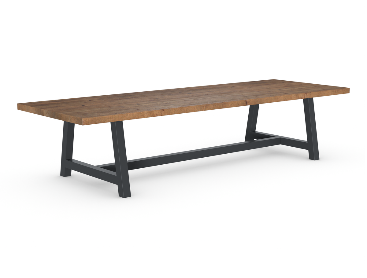 Rochester Dining Table - Long Overhang Custom Frame
