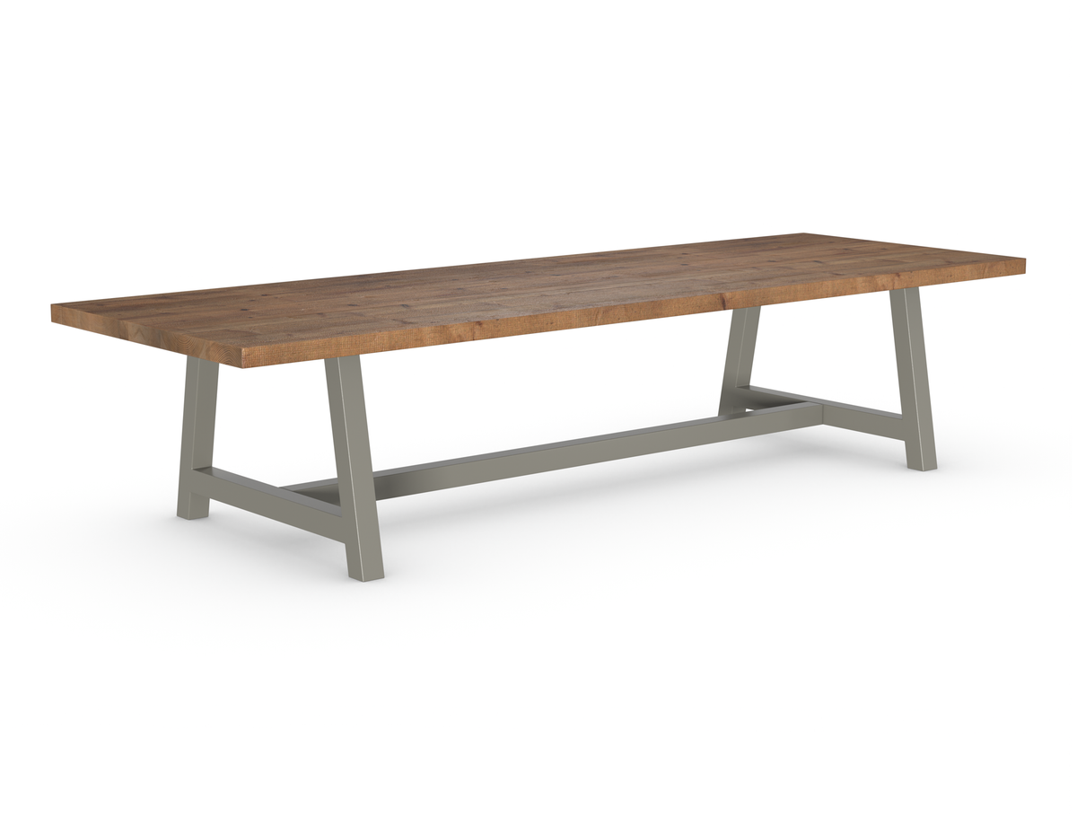 Rochester Dining Table - Long Overhang Custom Frame