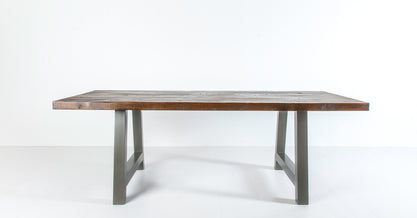 Rochester Dining Table - Long Overhang Custom Frame