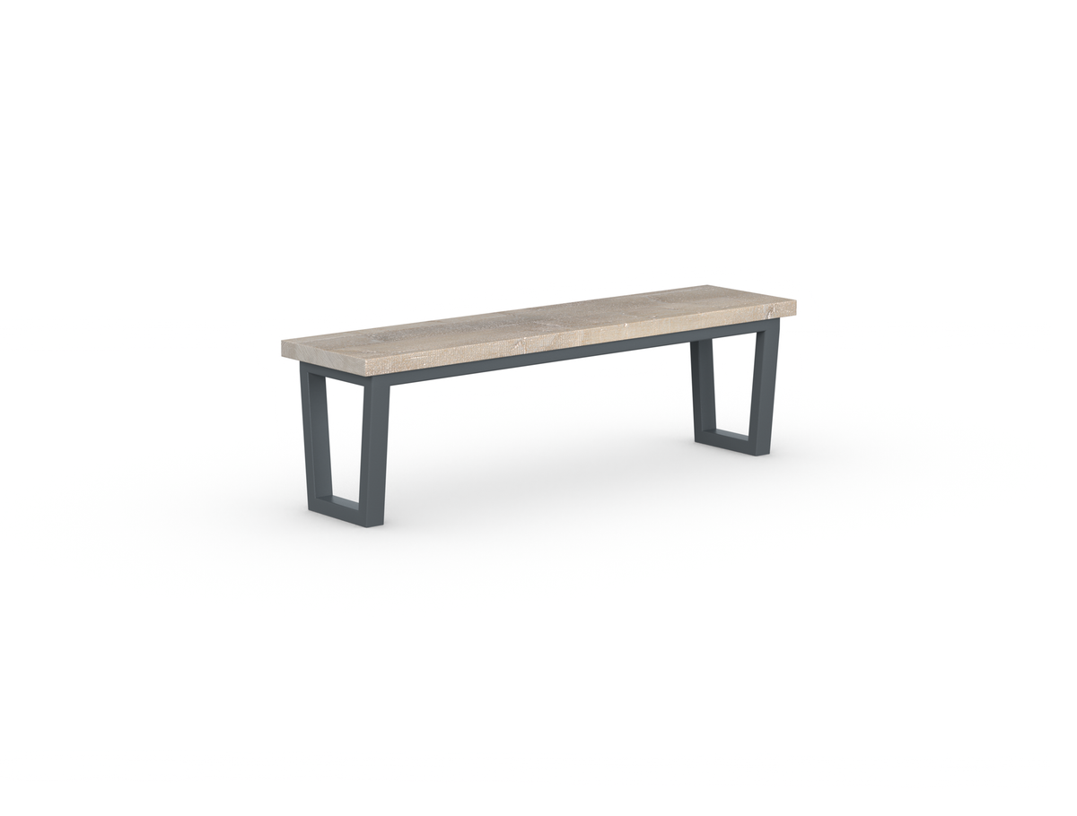 Angled Bench Frame Shelby Rustic Solid Wood And Metal Bench - Angled Leg – Eat Sleep Live