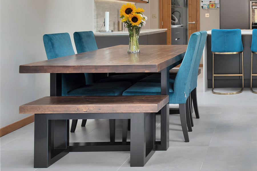 Cavendish Dining Table - Long Overhang Custom Frame